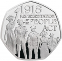 50 Pence 2018, KM# 1556a, United Kingdom (Great Britain), Elizabeth II, 100th Anniversary of the Representation of the People Act