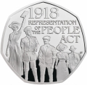 50 Pence 2018, Sp# H57, United Kingdom (Great Britain), Elizabeth II, 100th Anniversary of the Representation of the People Act