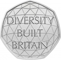 50 Pence 2020, Sp# H90, United Kingdom (Great Britain), Elizabeth II, British Diversity