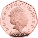 50 Pence 2021, Sp# H92, United Kingdom (Great Britain), Elizabeth II, 50th Anniversary of Decimalisation