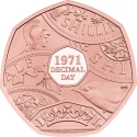 50 Pence 2021, Sp# H92, United Kingdom (Great Britain), Elizabeth II, 50th Anniversary of Decimalisation