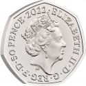 50 Pence 2022, United Kingdom (Great Britain), Elizabeth II, Birmingham 2022 Commonwealth Games