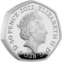 50 Pence 2022, United Kingdom (Great Britain), Charles III, 100th Anniversary of the BBC