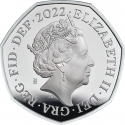 50 Pence 2015-2022, KM# 1337c, United Kingdom (Great Britain), Elizabeth II, Charles III