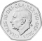 50 Pence 2023-2024, United Kingdom (Great Britain), Charles III, 2023: Tudor crown privy mark
