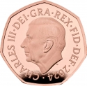 50 Pence 2023-2024, United Kingdom (Great Britain), Charles III