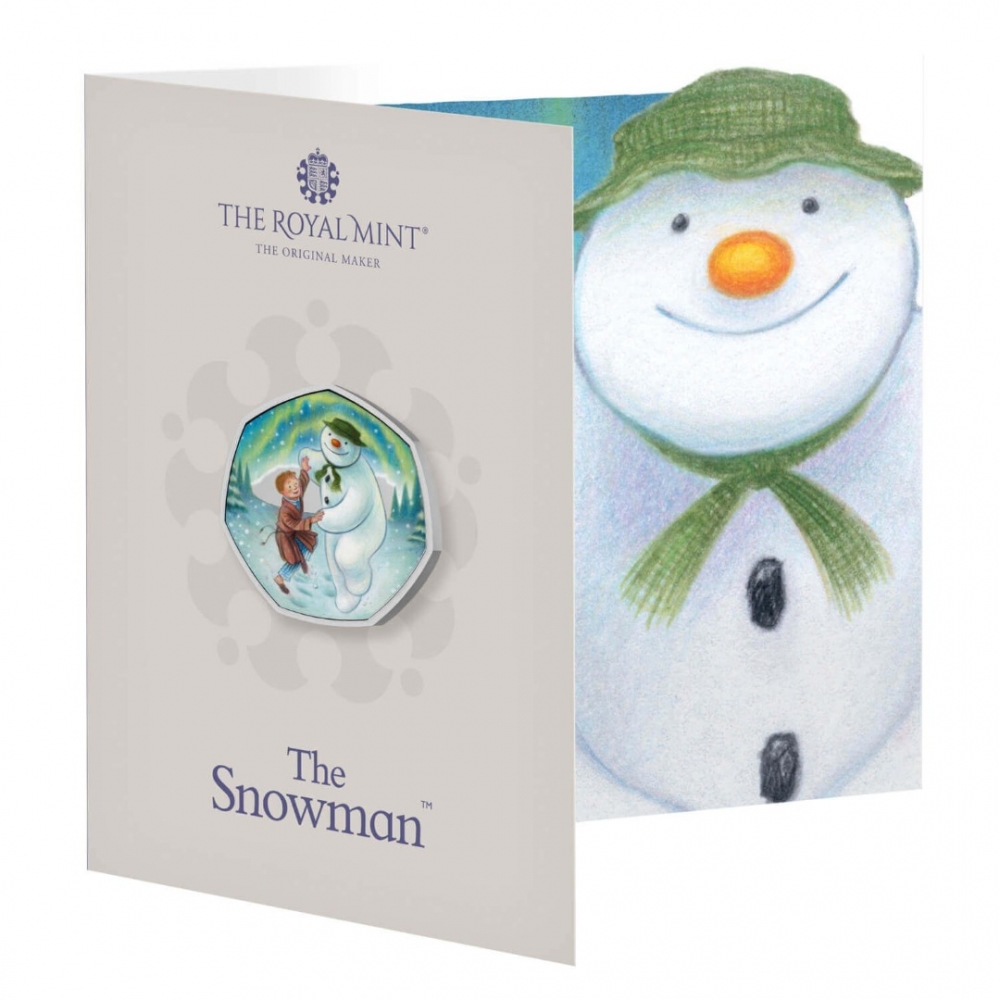50 Pence 2023, United Kingdom (Great Britain), Charles III, The Snowman, Fold-out packaging
