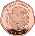 50 Pence 2025, United Kingdom (Great Britain), Charles III, 80th Anniversary of WWII Victory