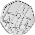 50 Pence 2025, United Kingdom (Great Britain), Charles III, 60th Anniversary of the Red Arrows