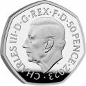50 Pence 2023, United Kingdom (Great Britain), Charles III, National Health Service (NHS), 75th Anniversary