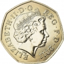50 Pence 2011, KM# 1166, United Kingdom (Great Britain), Elizabeth II, London 2012 Summer Olympics, Aquatics