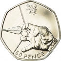 50 Pence 2011, KM# 1167, United Kingdom (Great Britain), Elizabeth II, London 2012 Summer Olympics, Archery