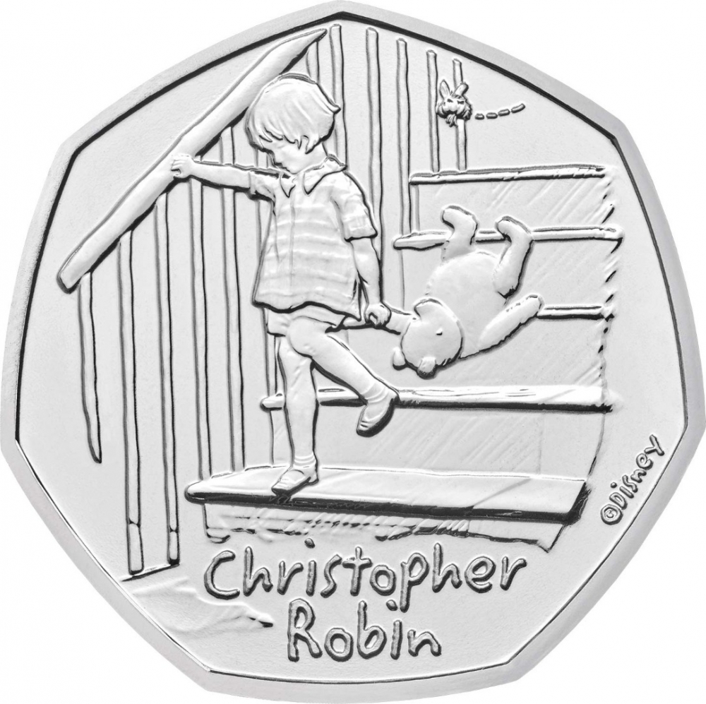 50 Pence 2020, Sp# H79, United Kingdom (Great Britain), Elizabeth II, Winnie the Pooh and Friends, Christopher Robin