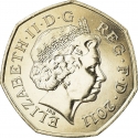 50 Pence 2011, KM# 1169, United Kingdom (Great Britain), Elizabeth II, London 2012 Summer Olympics, Cycling
