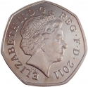 50 Pence 2011, KM# 1176a, United Kingdom (Great Britain), Elizabeth II, London 2012 Summer Olympics, Equestrian