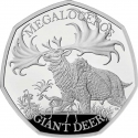 50 Pence 2024, United Kingdom (Great Britain), Charles III, Ice Age Giants, Giant Deer