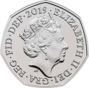 50 Pence 2019, Sp# H65, United Kingdom (Great Britain), Elizabeth II, Celebrating 50 Years of the 50p, British Culture, Girl Guides