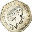 50 Pence 2011, KM# 1170, United Kingdom (Great Britain), Elizabeth II, London 2012 Summer Olympics, Gymnastics