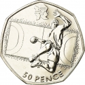 50 Pence 2011, KM# 1192, United Kingdom (Great Britain), Elizabeth II, London 2012 Summer Olympics, Handball