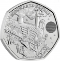 50 Pence 2022, Sp# H113, United Kingdom (Great Britain), Charles III, 25th Anniversary of Harry Potter Magic, Hogwarts Express