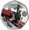 50 Pence 2022, Sp# H113, United Kingdom (Great Britain), Charles III, 25th Anniversary of Harry Potter Magic, Hogwarts Express