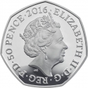 50 Pence 2016, KM# 1372a, United Kingdom (Great Britain), Elizabeth II, Beatrix Potter’s The Tale of Peter Rabbit, Jemima Puddle-Duck
