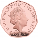 50 Pence 2021, United Kingdom (Great Britain), Elizabeth II, Innovation in Science, John Logie Baird