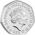 50 Pence 2022, Sp# H106, United Kingdom (Great Britain), Elizabeth II, Winnie the Pooh and Friends, Kanga and Roo