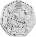50 Pence 2023, United Kingdom (Great Britain), Charles III, 40th Anniversary of the Star Wars, Luke Skywalker and Princess Leia