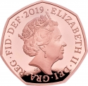 50 Pence 2019, Sp# H70, United Kingdom (Great Britain), Elizabeth II, Celebrating 50 Years of the 50p, Military, 150th Anniversary of the Institution of the Victoria Cross, Soldiers