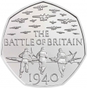 50 Pence 2019, United Kingdom (Great Britain), Elizabeth II, Celebrating 50 Years of the 50p, Military, 75th Anniversary of the Battle of Britain
