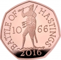 50 Pence 2019, Sp# H71, United Kingdom (Great Britain), Elizabeth II, Celebrating 50 Years of the 50p, Military, 950th Anniversary of the Battle of Hastings