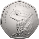 50 Pence 2017, KM# 1432, United Kingdom (Great Britain), Elizabeth II, Beatrix Potter’s The Tale of Peter Rabbit, Mr. Jeremy Fisher