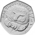 50 Pence 2016, KM# 1374, United Kingdom (Great Britain), Elizabeth II, Beatrix Potter’s The Tale of Peter Rabbit, Mrs. Tiggy-Winkle