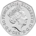 50 Pence 2018, KM# 1557, United Kingdom (Great Britain), Elizabeth II, 60th Anniversary of Paddington Bear, Paddington Bear at Buckingham Palace