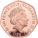 50 Pence 2018, KM# 1558b, United Kingdom (Great Britain), Elizabeth II, 60th Anniversary of Paddington Bear, Paddington at the Station