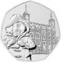 50 Pence 2019, Sp# H75, United Kingdom (Great Britain), Elizabeth II, 60th Anniversary of Paddington Bear, Paddington at the Tower of London