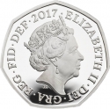 50 Pence 2017, KM# 1433a, United Kingdom (Great Britain), Elizabeth II, Beatrix Potter’s The Tale of Peter Rabbit, Peter Rabbit