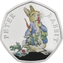 50 Pence 2018, KM# 1552a, United Kingdom (Great Britain), Elizabeth II, Beatrix Potter’s The Tale of Peter Rabbit, Peter Rabbit