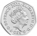 50 Pence 2022, Sp# H104, United Kingdom (Great Britain), Elizabeth II, 70th Anniversary of the Accession of Elizabeth II to the Throne, Platinum Jubilee