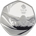 50 Pence 2016, Sp# H47, United Kingdom (Great Britain), Elizabeth II, Team GB, Rio 2016 Summer Olympics