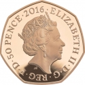 50 Pence 2016, KM# 1375b, United Kingdom (Great Britain), Elizabeth II, Team GB, Rio 2016 Summer Olympics