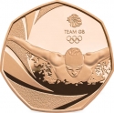 50 Pence 2016, KM# 1375b, United Kingdom (Great Britain), Elizabeth II, Team GB, Rio 2016 Summer Olympics