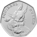 50 Pence 2016, KM# 1373, United Kingdom (Great Britain), Elizabeth II, Beatrix Potter’s The Tale of Peter Rabbit, Squirrel Nutkin