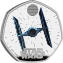 50 Pence 2024, United Kingdom (Great Britain), Charles III, 40th Anniversary of the Star Wars, TIE Fighter