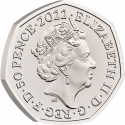 50 Pence 2022, Sp# H105, United Kingdom (Great Britain), Elizabeth II, Birmingham 2022 Commonwealth Games, Team England