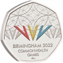 50 Pence 2022, Sp# H105, United Kingdom (Great Britain), Elizabeth II, Birmingham 2022 Commonwealth Games, Team England