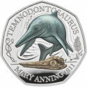 50 Pence 2021, Sp# H94, United Kingdom (Great Britain), Elizabeth II, Dinosauria Collection, Temnodontosaurus