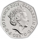 50 Pence 2019, Sp# H62A, United Kingdom (Great Britain), Elizabeth II, Celebrating 50 Years of the 50p, The Shape of a Revolution