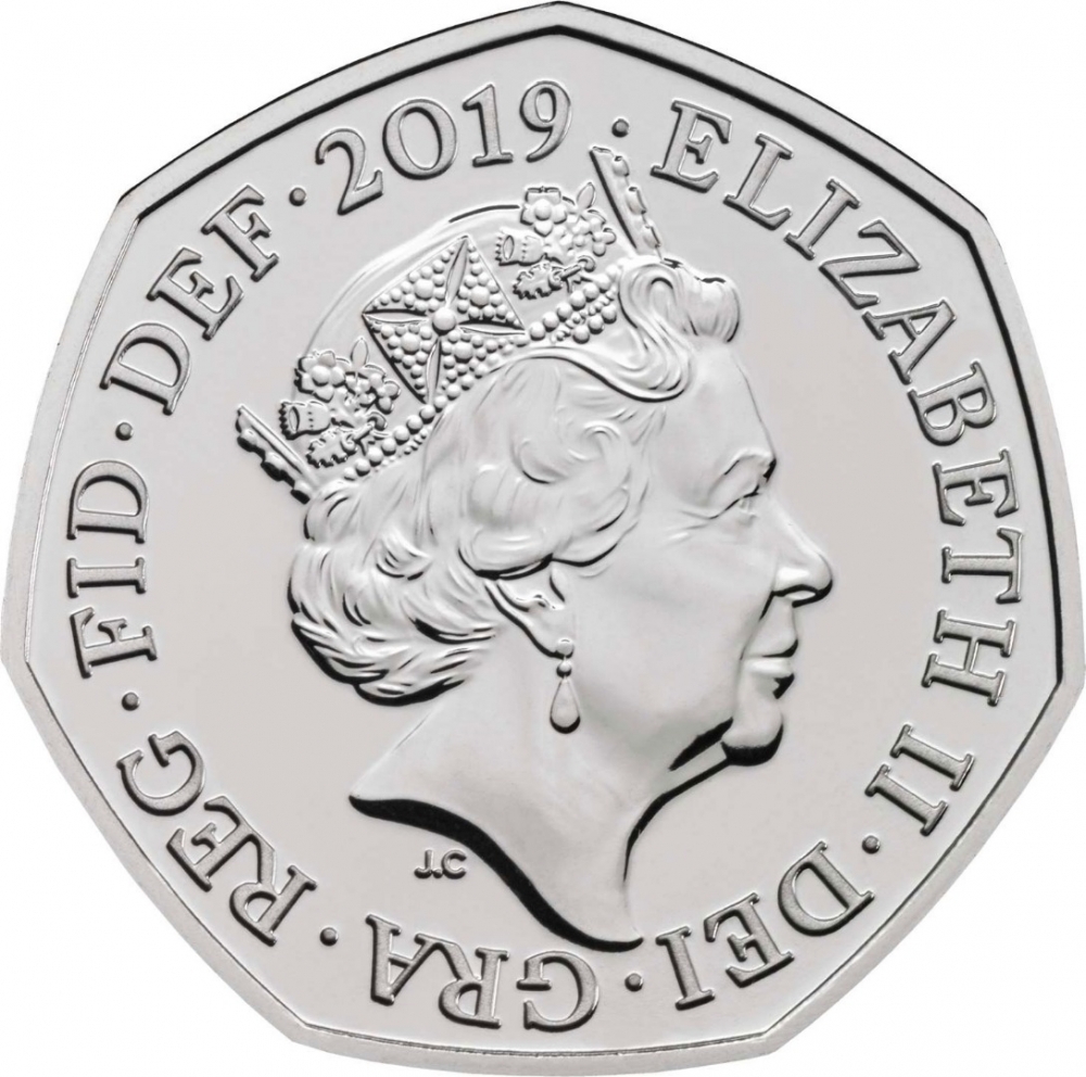 50 Pence 2019, Sp# H62, United Kingdom (Great Britain), Elizabeth II, Celebrating 50 Years of the 50p, British Culture, 50 New Pence